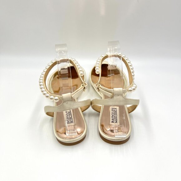 Badgley Mischka Womens Size 8 Ivory White Satin Lace Point Toe Dress Flats Shoes - Picture 7 of 12